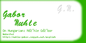 gabor muhle business card